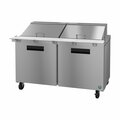 Hoshizaki America Refrigerator, Two Section Mega Top Prep Table, Stainless Doors,  SR60B-24M